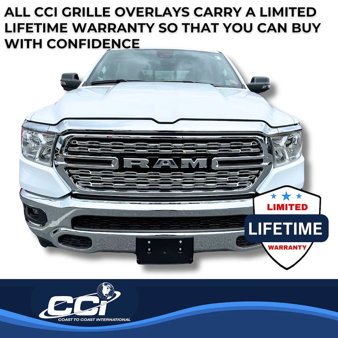 GI189 – COAST2COAST Grille Insert, Overlay Bar Style 5 Piece Chrome Plated ABS Plastic - view 3